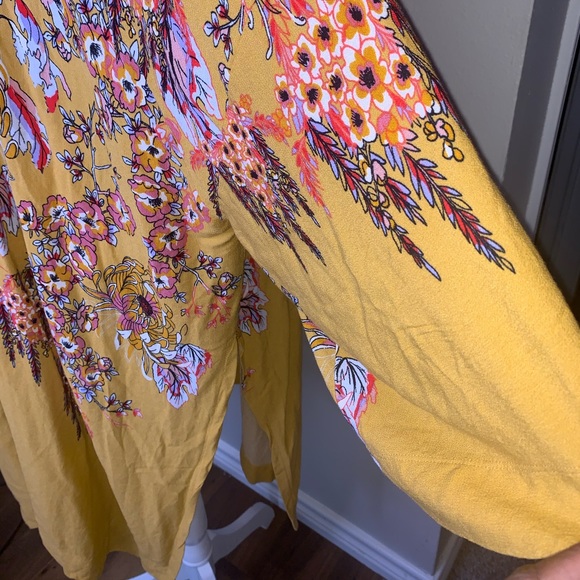 FREE PEOPLE | Intimately FP Yellow Floral Kimono - Picture 9 of 16